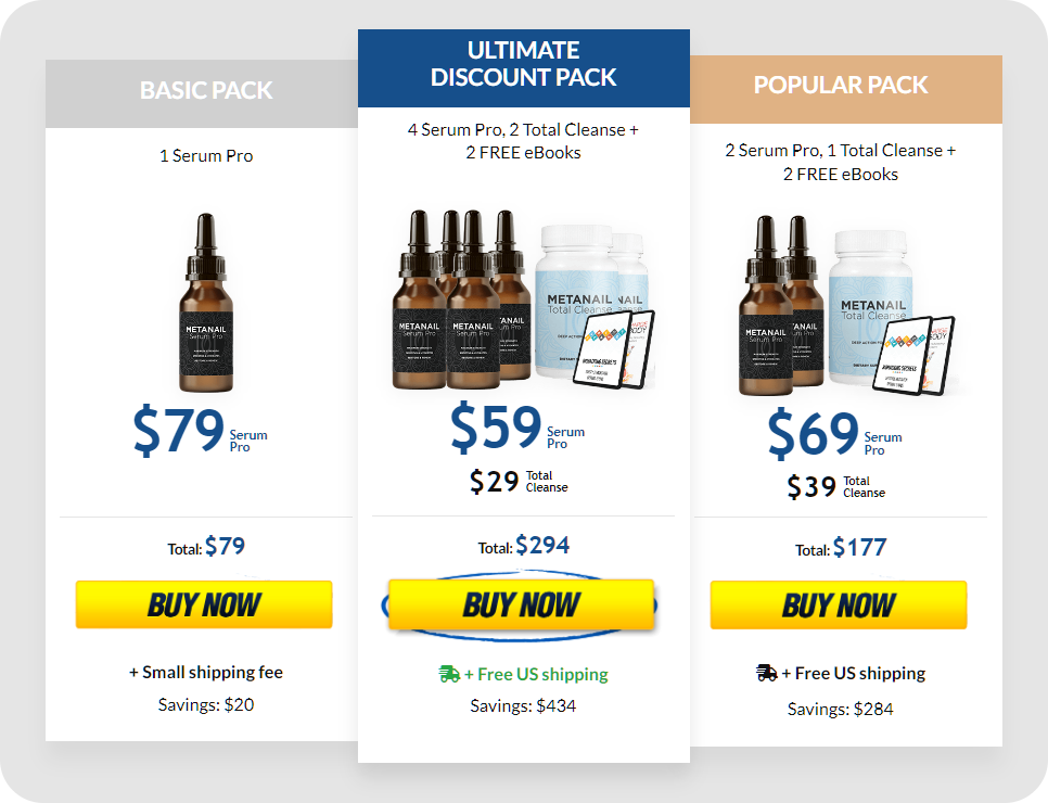 Metanail Serum Pro order page